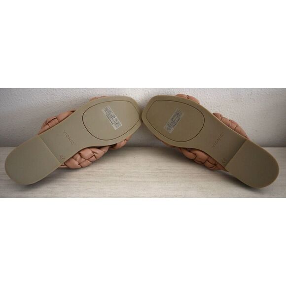 Vionic Women's Sz 10M Macaroon Kalina Faux Leather Slip-On Slide Sandals - Picture 5 of 10